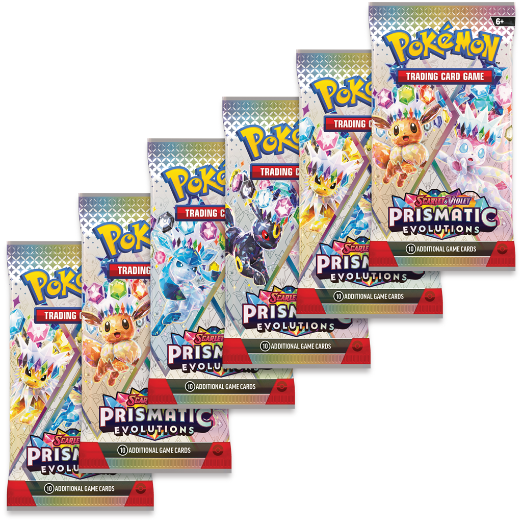 Pokémon Prismatic Evolutions Booster Bundle met zes booster packs