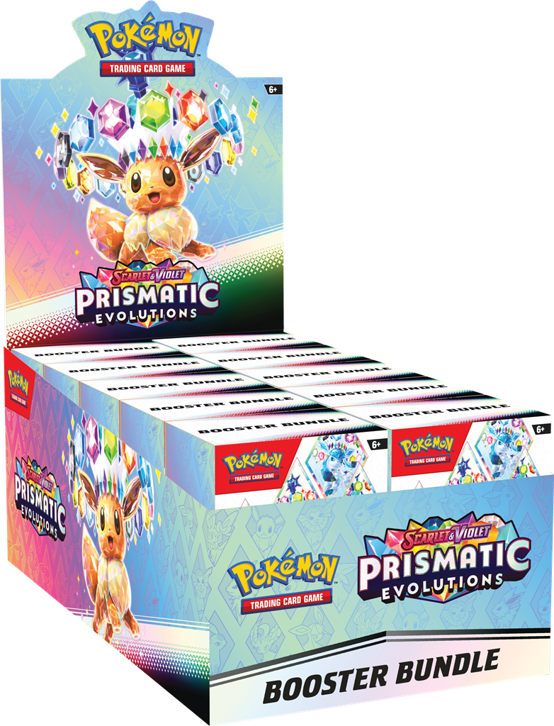 Pokémon Prismatic Evolutions Booster Bundle met zes booster packs