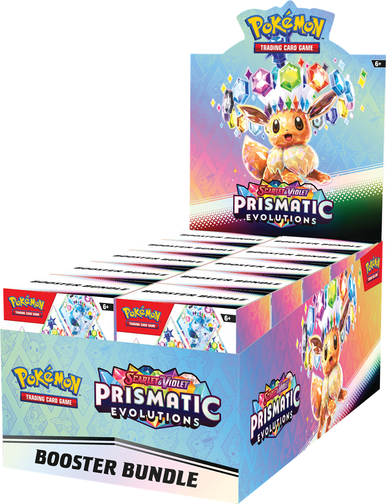 Pokémon Prismatic Evolutions Booster Bundle met zes booster packs