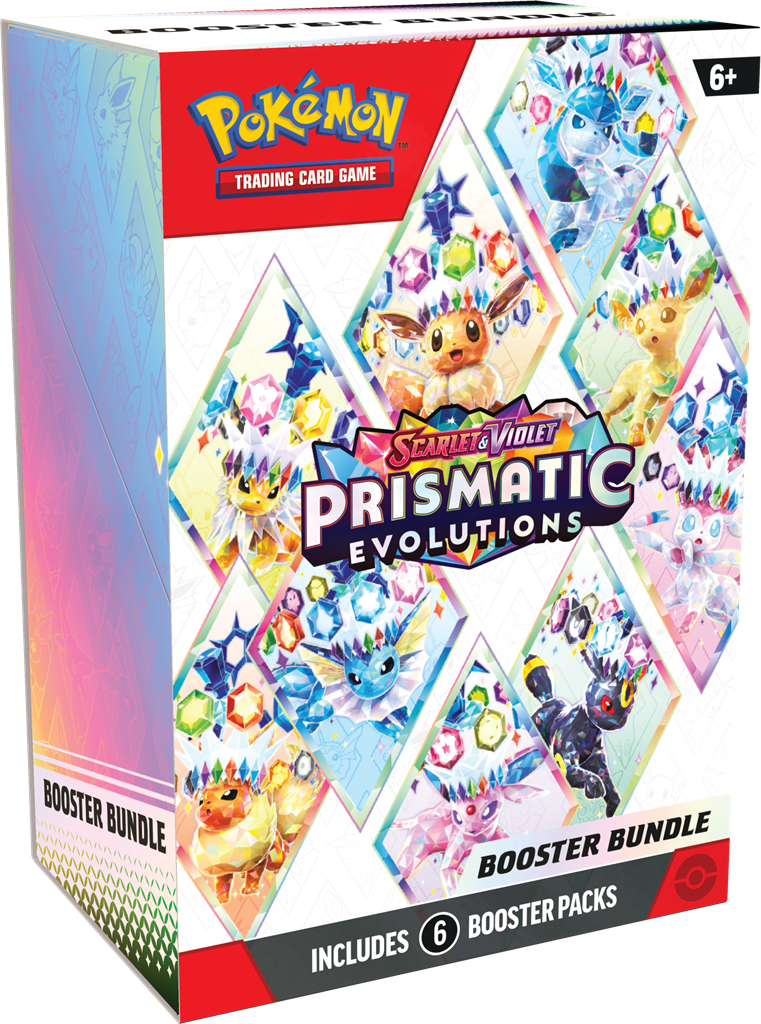 Pokémon Prismatic Evolutions Booster Bundle met zes booster packs