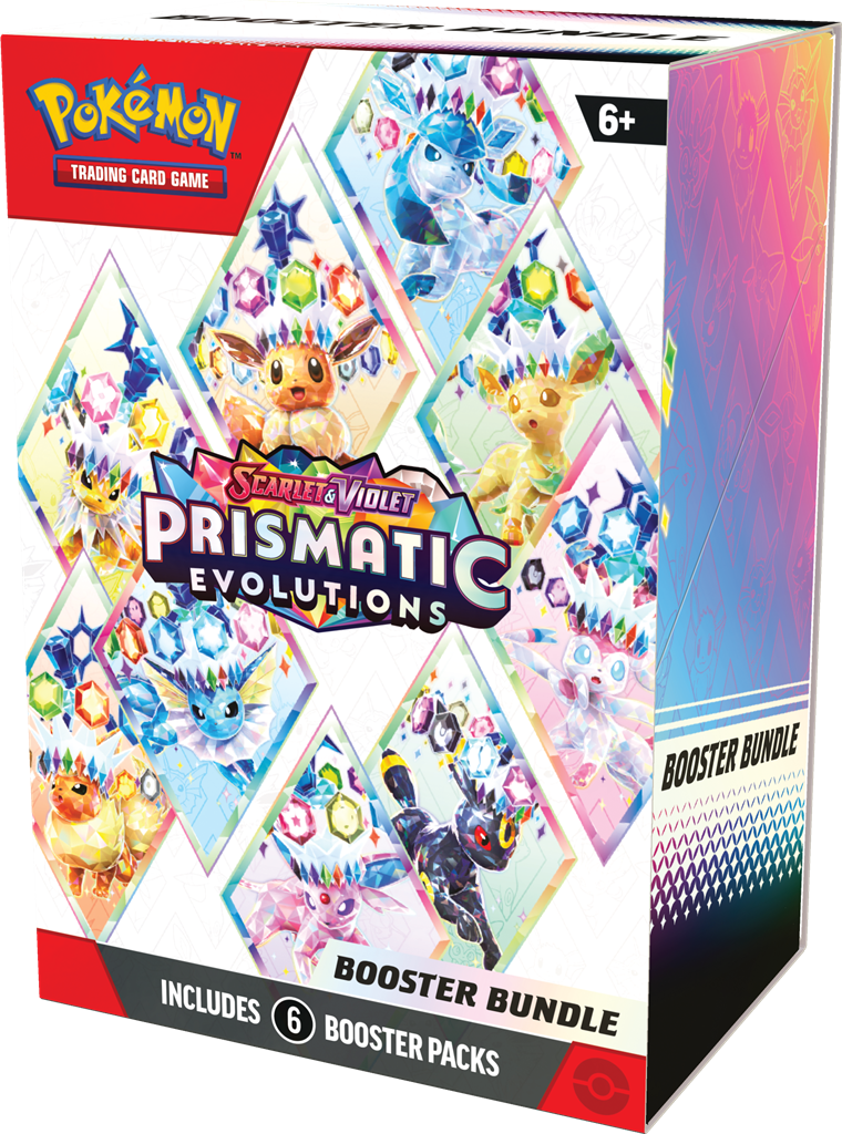 Pokémon Prismatic Evolutions Booster Bundle met zes booster packs