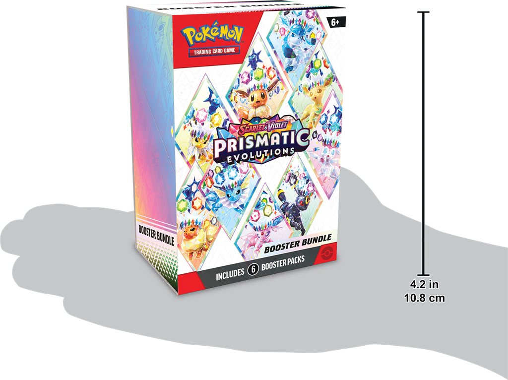 Pokémon Prismatic Evolutions Booster Bundle met zes booster packs