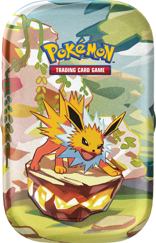 Eevee Prismatic Evolutions Mini Tin met Eevee-munt en booster packs