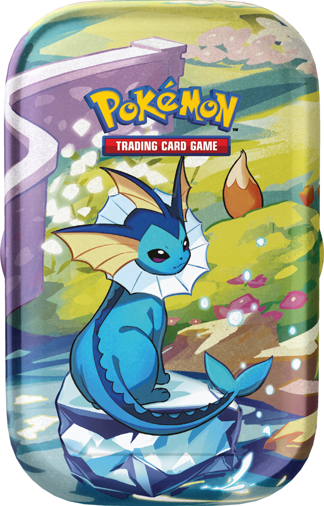 Eevee Prismatic Evolutions Mini Tin met Eevee-munt en booster packs