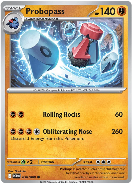 Pokémon kaart Probopass #038 common uit de Perfect Order set
