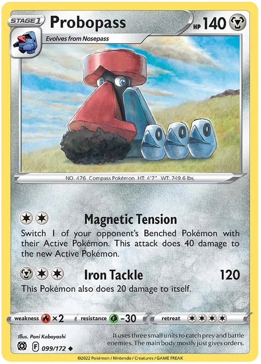 Probopass Pokémon kaart #099/172 uit de Brilliant Stars set, common