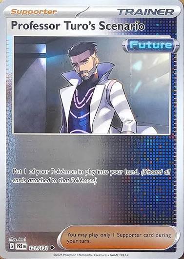 Professor Turo's Scenario Reverse Holo kaart #121 uit Pokémon Prismatic Evolutions