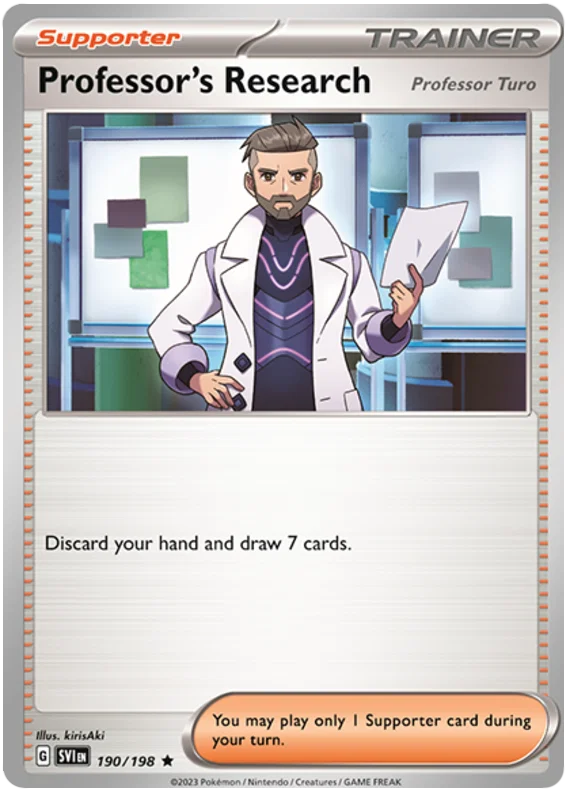 Professor's Research holo kaart #190 uit de Pokémon Scarlet & Violet set