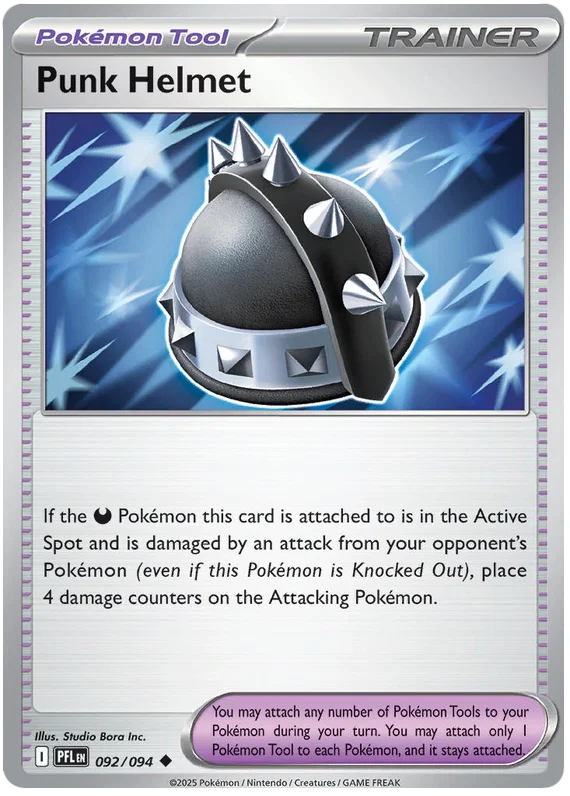 Pokémon Punk Helmet common trainerkaart nummer 092 uit Phantasmal Flames