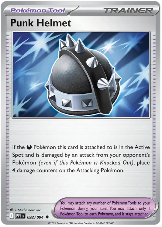 Pokémon Punk Helmet common trainerkaart nummer 092 uit Phantasmal Flames