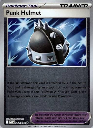 Punk Helmet reverse holo Pokémon kaart nummer 092 uit de set Phantasmal Flames