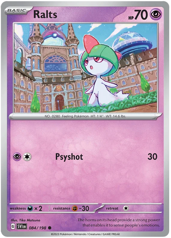Ralts common #084/198 losse Pokémon kaart uit Scarlet & Violet basisset