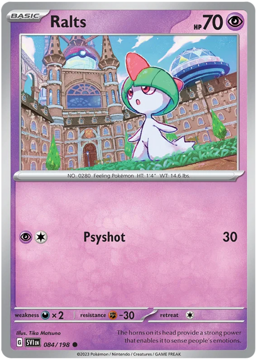 Ralts common #084/198 losse Pokémon kaart uit Scarlet & Violet basisset