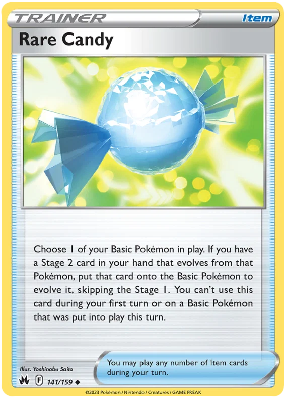 Pokémon Rare Candy #141 common kaart uit de Crown Zenith set