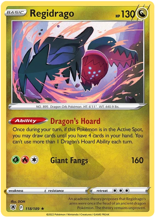 Regidrago common kaart #118/189 uit Pokémon Astral Radiance
