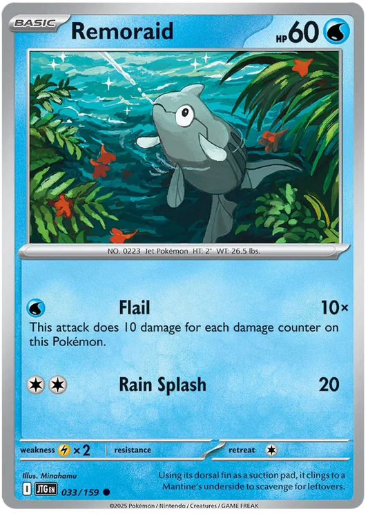 Pokémon Remoraid #033 common kaart uit de Journey Together set