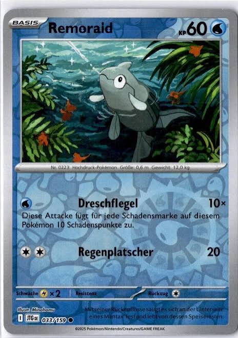 Pokémon Remoraid #033 common kaart uit de Journey Together set