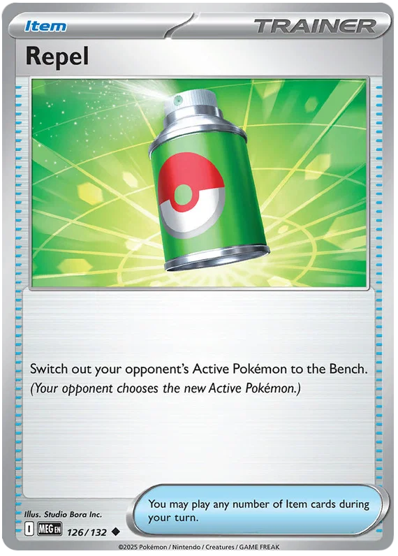Pokémon Repel #126 common Trainer kaart uit de Mega Evolution set