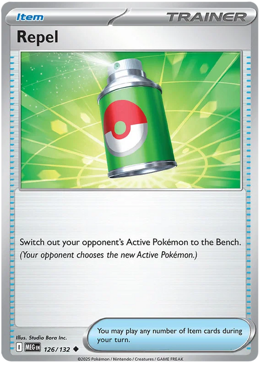 Pokémon Repel #126 common Trainer kaart uit de Mega Evolution set