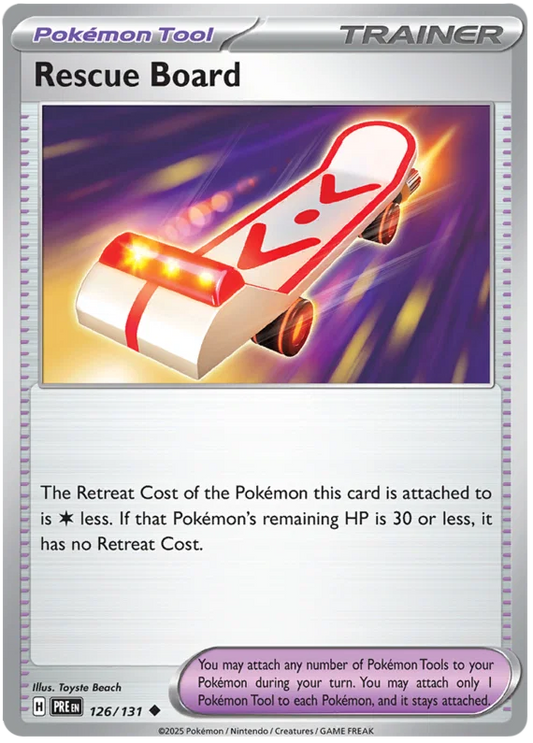 Pokémon Rescue Board common kaart nummer 126 uit Prismatic Evolutions set