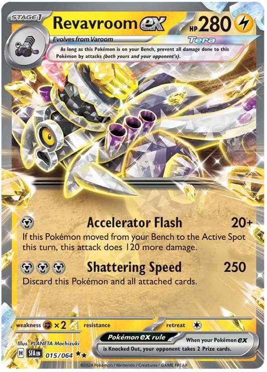 Revavroom ex holo kaart nummer 015 uit de Pokemon Shrouded Fable set