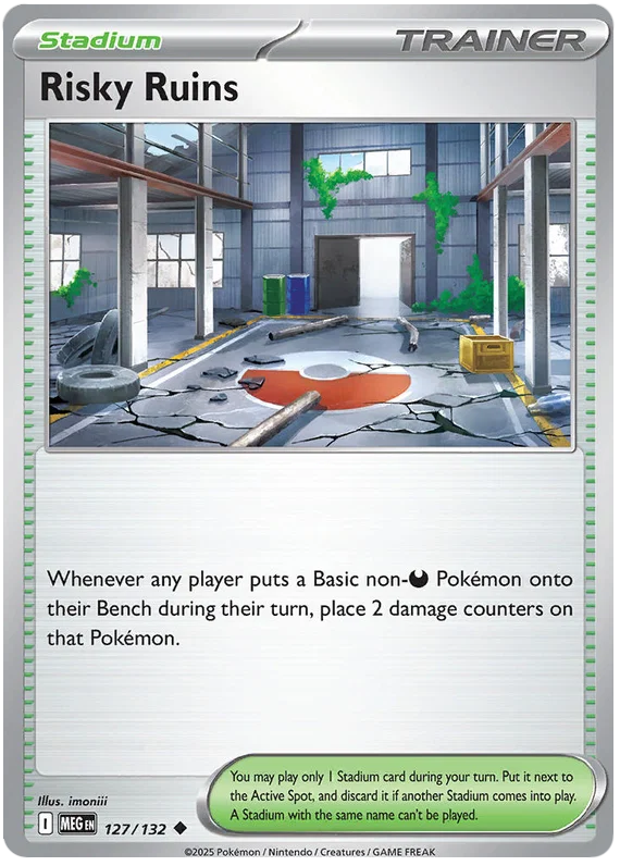 Risky Ruins Pokémon kaart #127 common uit de Mega Evolution set