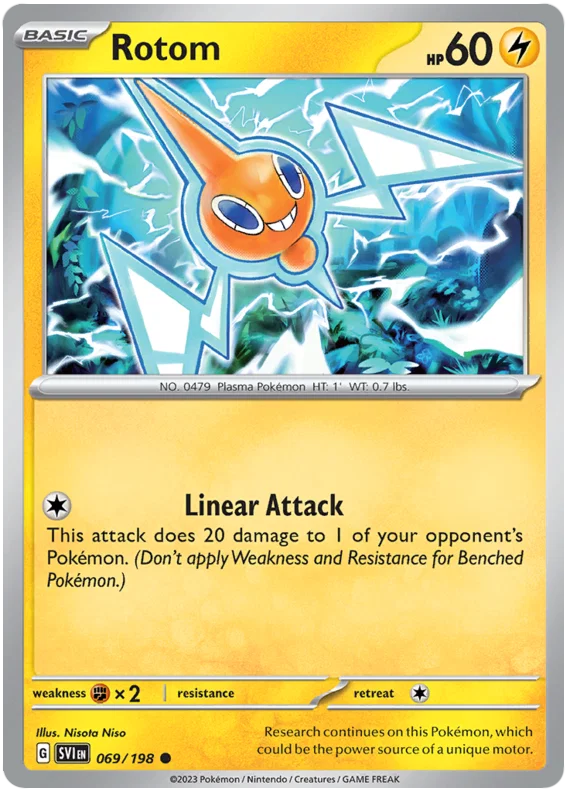 Pokémon Rotom #069 common kaart uit de Scarlet & Violet basisset