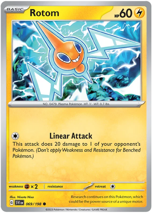 Pokémon Rotom #069 common kaart uit de Scarlet & Violet basisset
