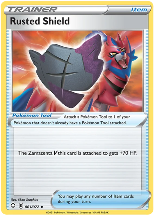 Rusted Shield Pokémon kaart 061/072 common uit Shining Fates set