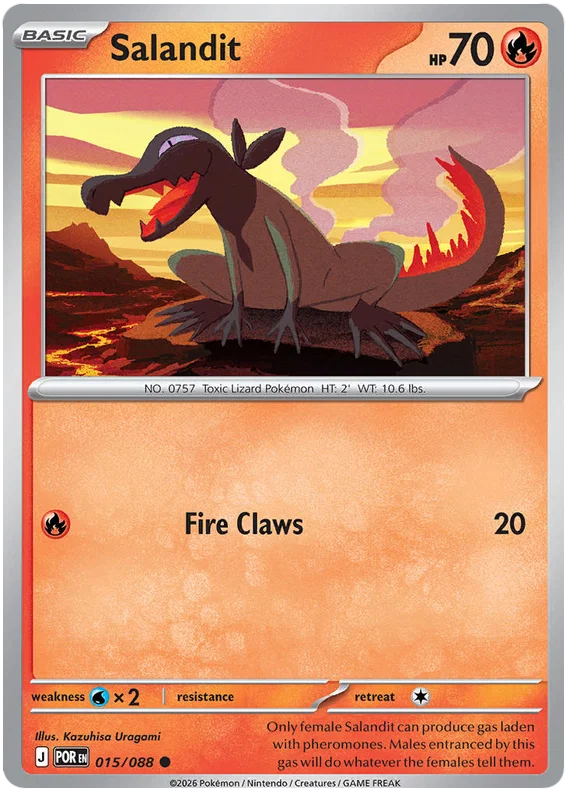 Salandit #015 common kaart uit de Pokemon Perfect Order set