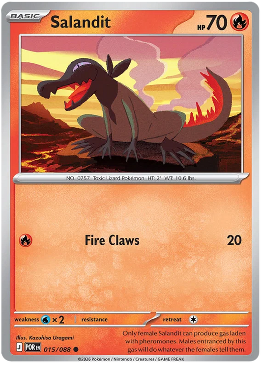 Salandit #015 common kaart uit de Pokemon Perfect Order set