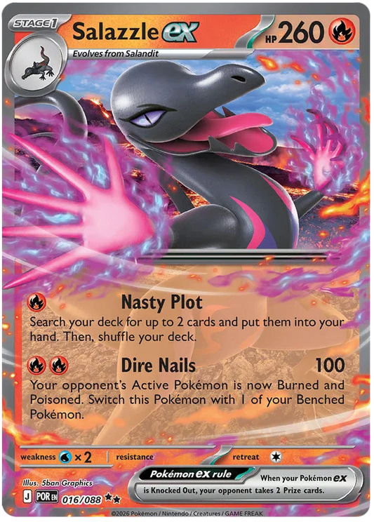 Salazzle ex #016 Pokémon kaart uit de Perfect Order set