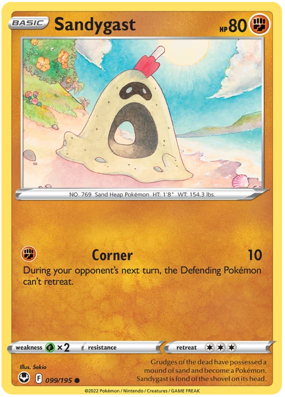 Sandygast #099 common Pokémon kaart uit de Silver Tempest set