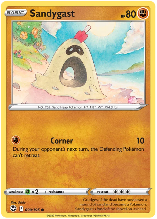 Sandygast #099 common Pokémon kaart uit de Silver Tempest set