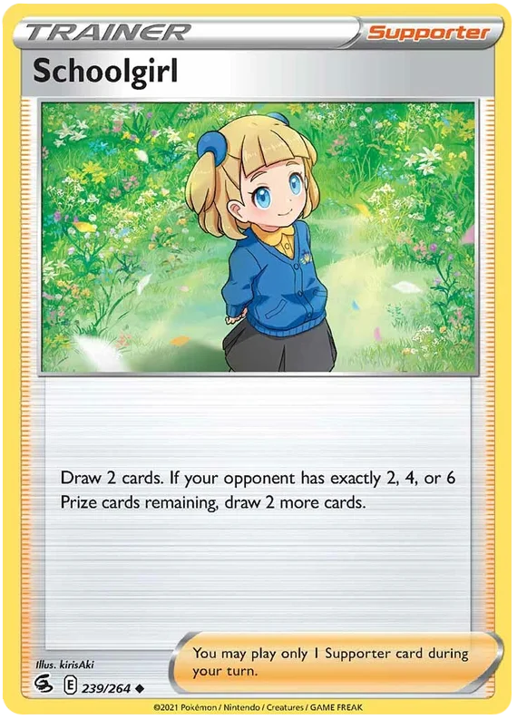 Schoolgirl Trainer Supporter kaart 239/264 uit Pokémon Fusion Strike set