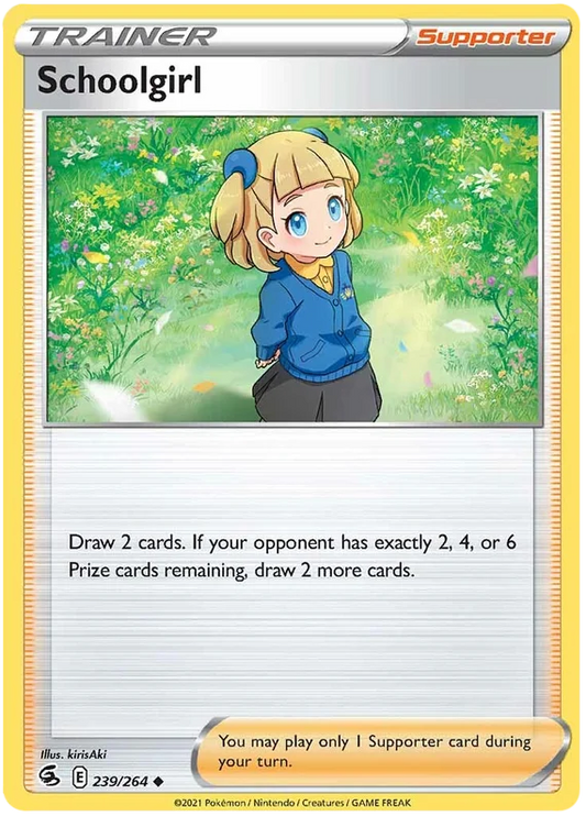 Schoolgirl Trainer Supporter kaart 239/264 uit Pokémon Fusion Strike set