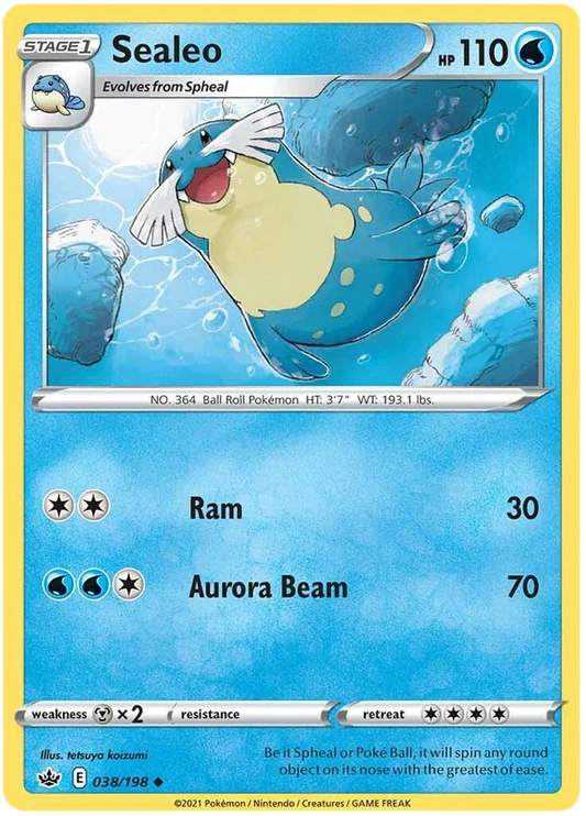 Sealeo common kaart 038/198 uit de Chilling Reign set met Ram en Aurora Beam aanval