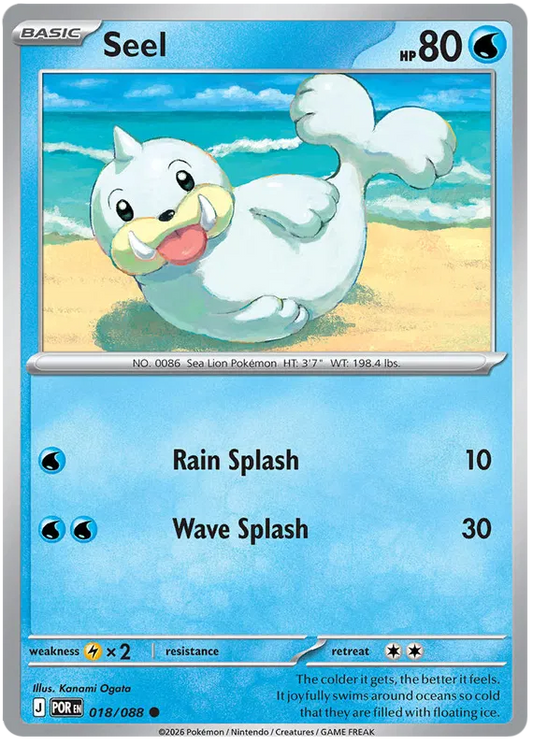 Pokémon Seel #018 common kaart uit de Perfect Order set