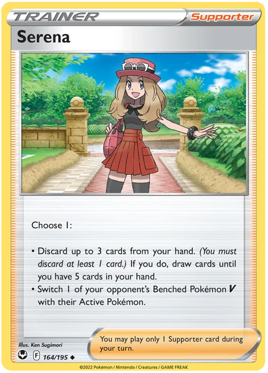 Pokémon Serena common kaart #164 uit de Silver Tempest set