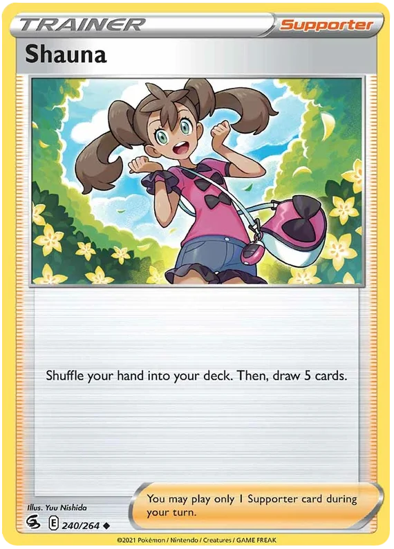 Shauna common Trainer Supporter kaart 240/264 uit de Pokémon Fusion Strike set