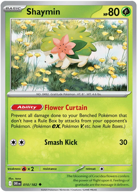 Pokémon Shaymin #010 common kaart uit de Destined Rivals set