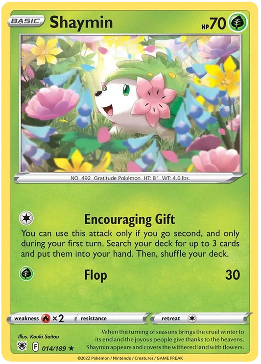 Pokémon Shaymin common kaart 014/189 uit Astral Radiance set