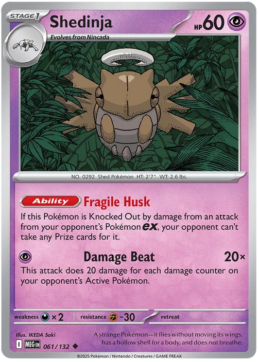 Shedinja common Pokémon kaart nummer 061 uit de Mega Evolution set