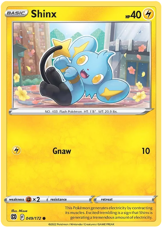 Shinx common kaart #049/172 uit de Pokémon Brilliant Stars set