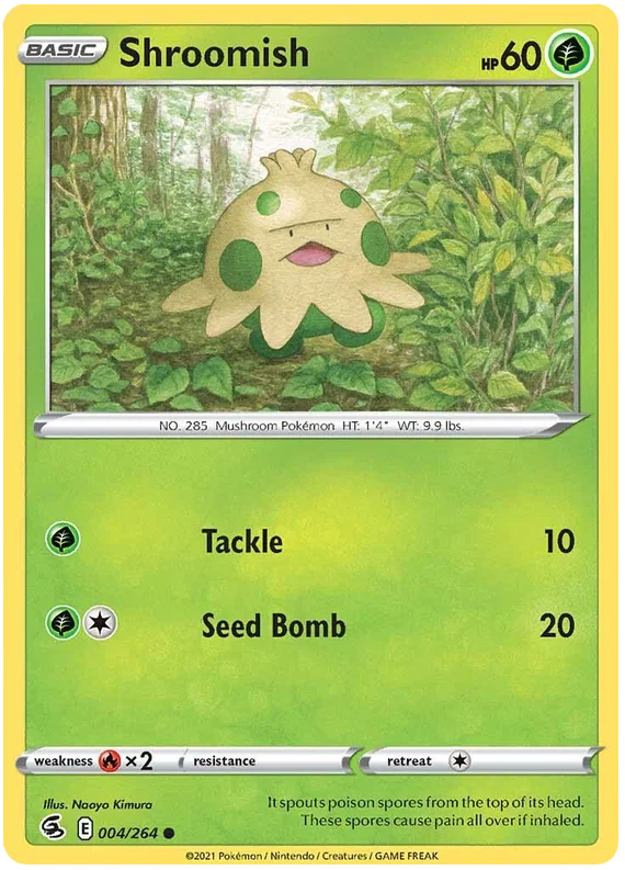 Shroomish 004/264 common Pokémon kaart uit de Fusion Strike set