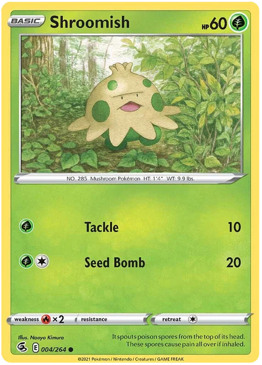 Shroomish 004/264 common Pokémon kaart uit de Fusion Strike set
