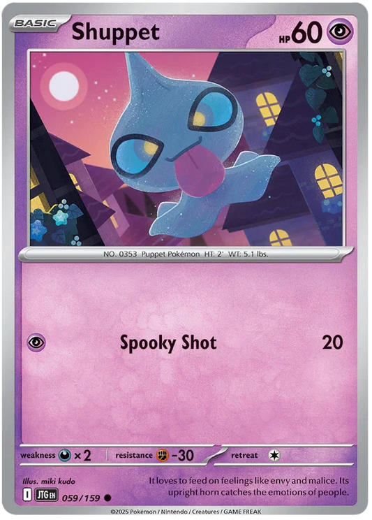 Shuppet common kaart #059 uit de Pokémon Journey Together set