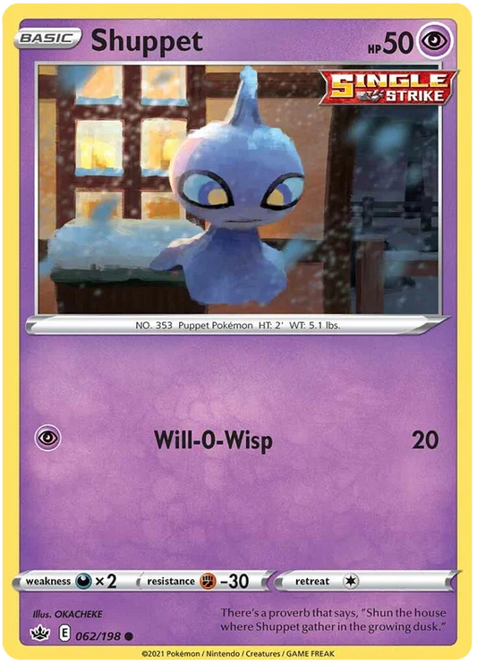 Shuppet #062/198 common kaart uit de Pokémon Chilling Reign set