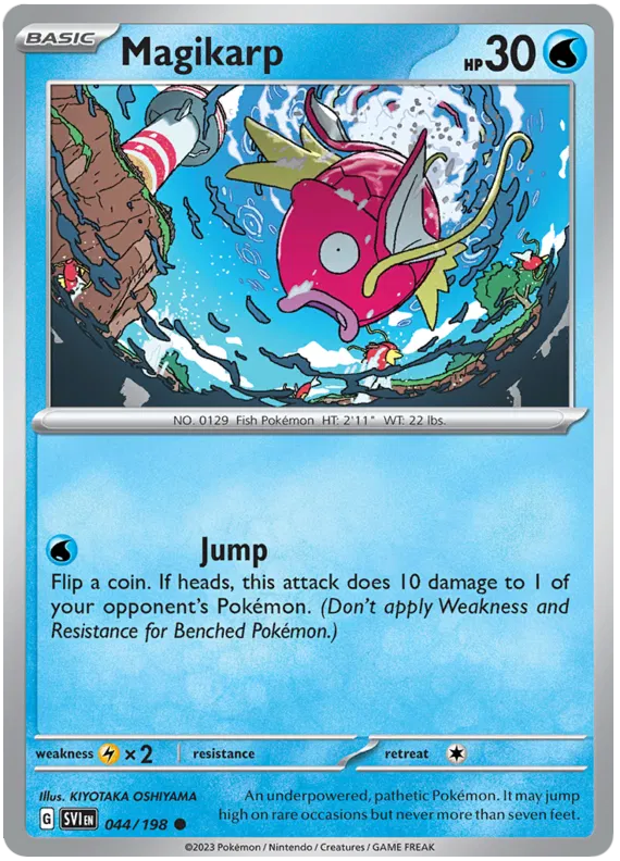 Magikarp 044 Pokémon kaart uit Scarlet & Violet Base Set Water type single