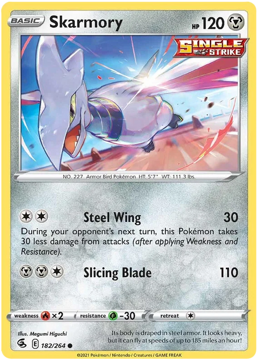 Skarmory 182/264 common Pokémon kaart uit Fusion Strike set